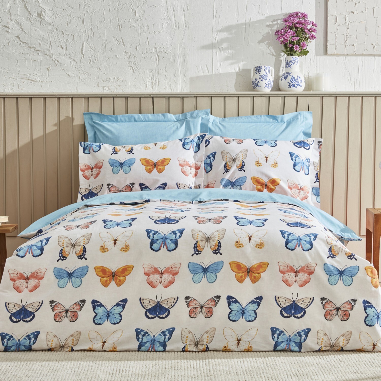 

Karaca Home Danny, Комплект постельного белья из 100% хлопка, темно-синий, полипропилен