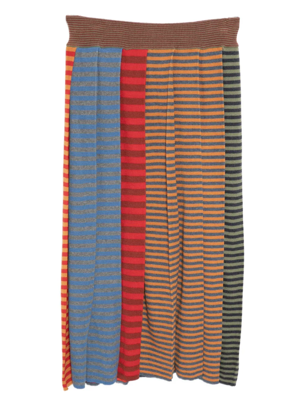 

Плиссированная юбка в полоску YANYAN KNITS, зеленый