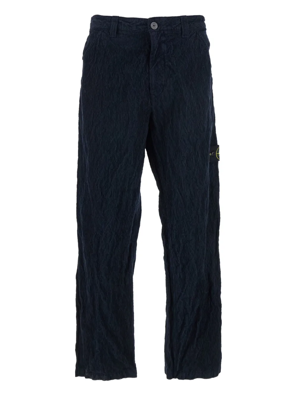 

Вельветовые брюки с накладным карманом Stone Island, синий