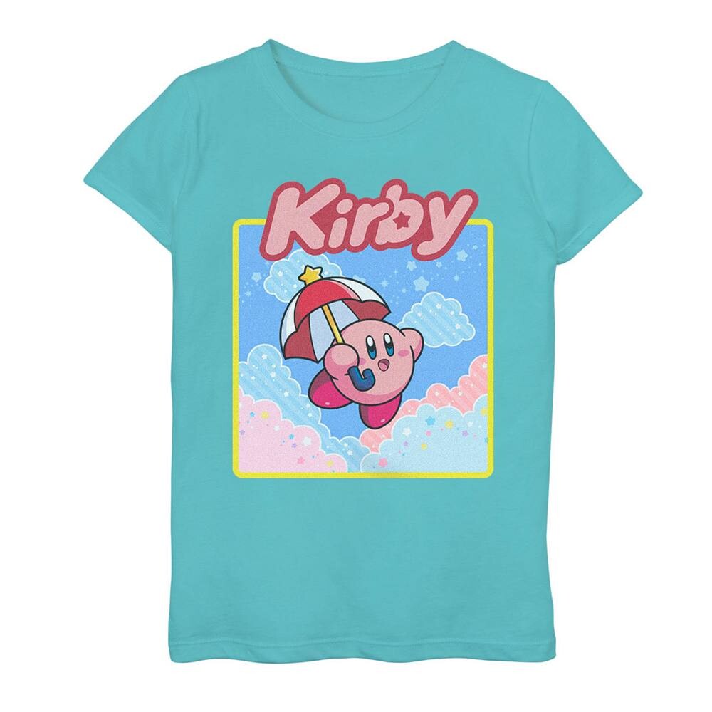 

Футболка с рисунком в коробке Nintendo Kirby Starry Clouds для девочек Licensed Character, цвет Tahiti Blue