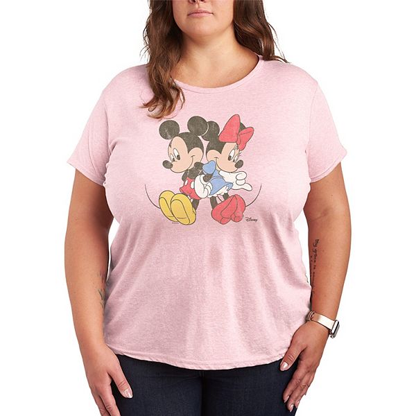 

Футболка Plus size с принтом Микки и Минни Маус Disney, Heather Pink, Розовый, Футболка Plus size с принтом Микки и Минни Маус Disney, Heather Pink
