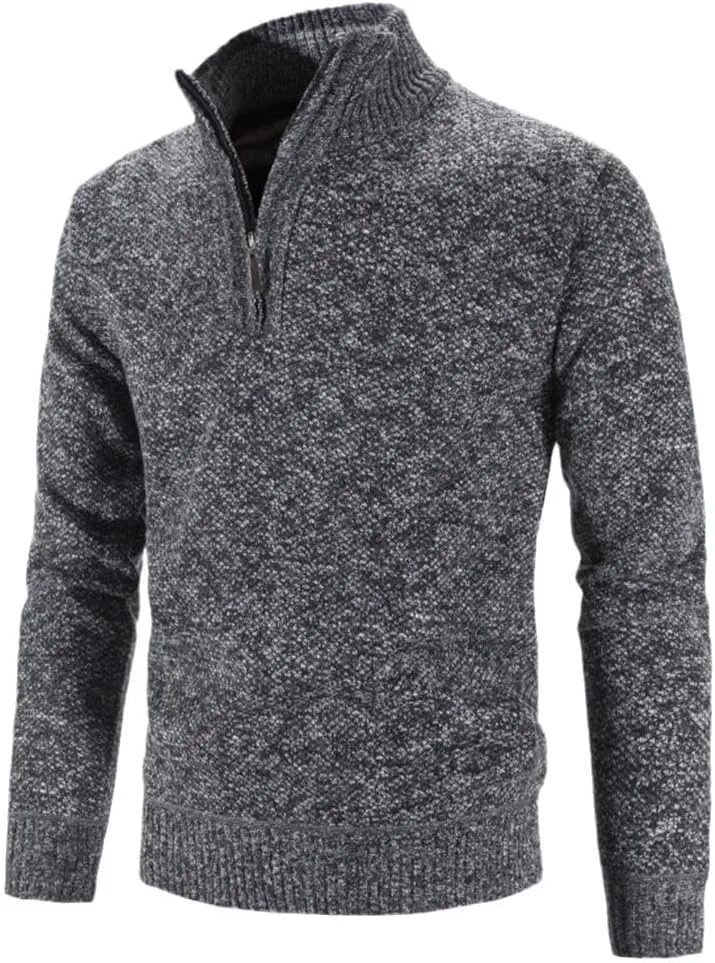 

Мужской вязаный свитер с полуводолазкой Haitpant