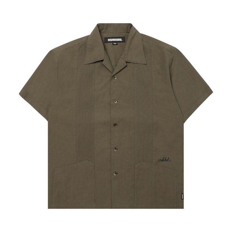 

Рубашка Neighborhood Guayabera Shirt, цвет Olive Drab