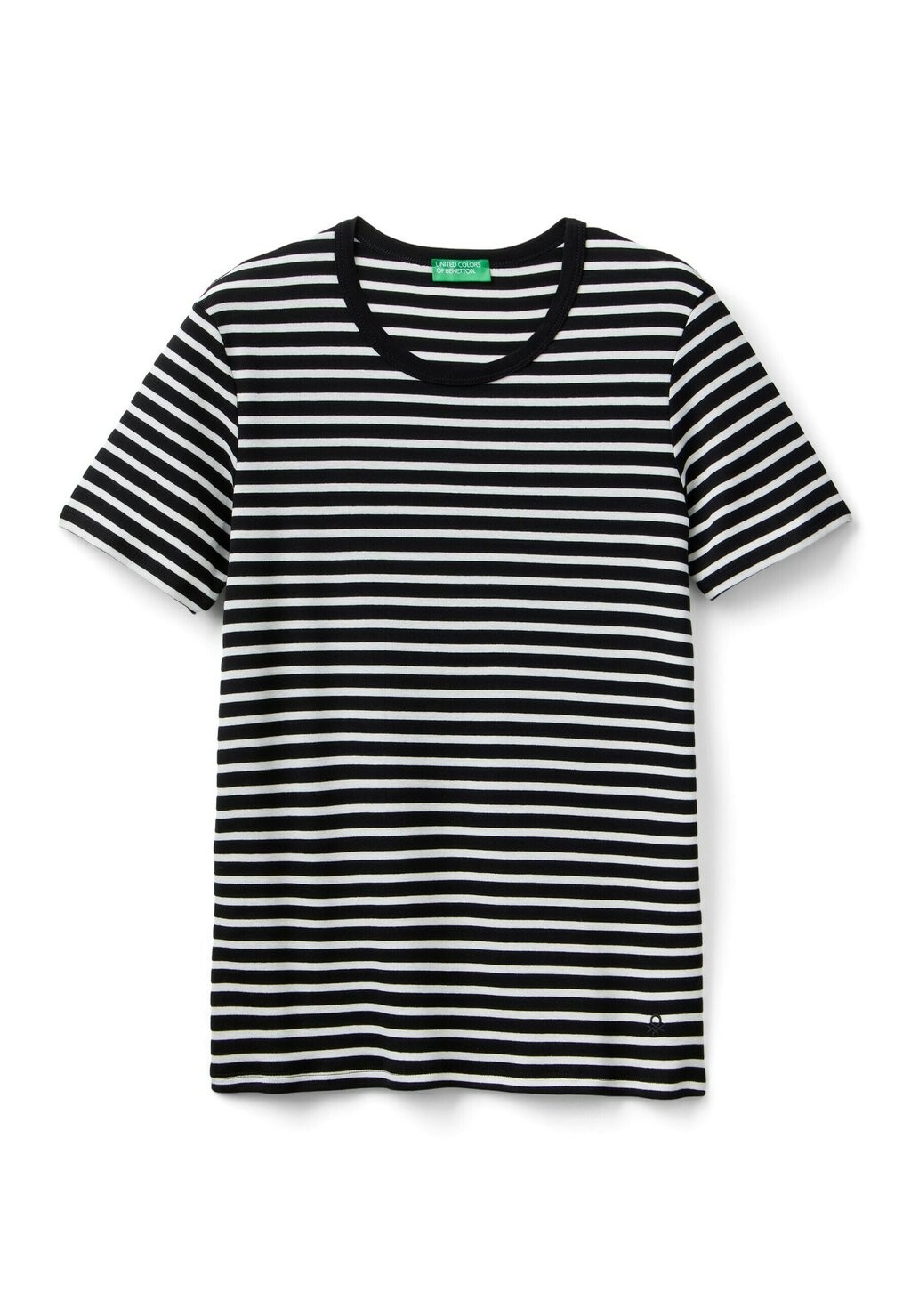 

Футболка с принтом CREW NECK STRIPED United Colors of Benetton, черный