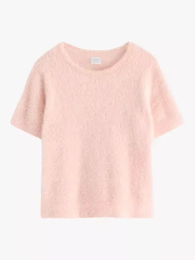 Детская хлопковая футболка с коротким рукавом Lindex, Light Dusty Pink