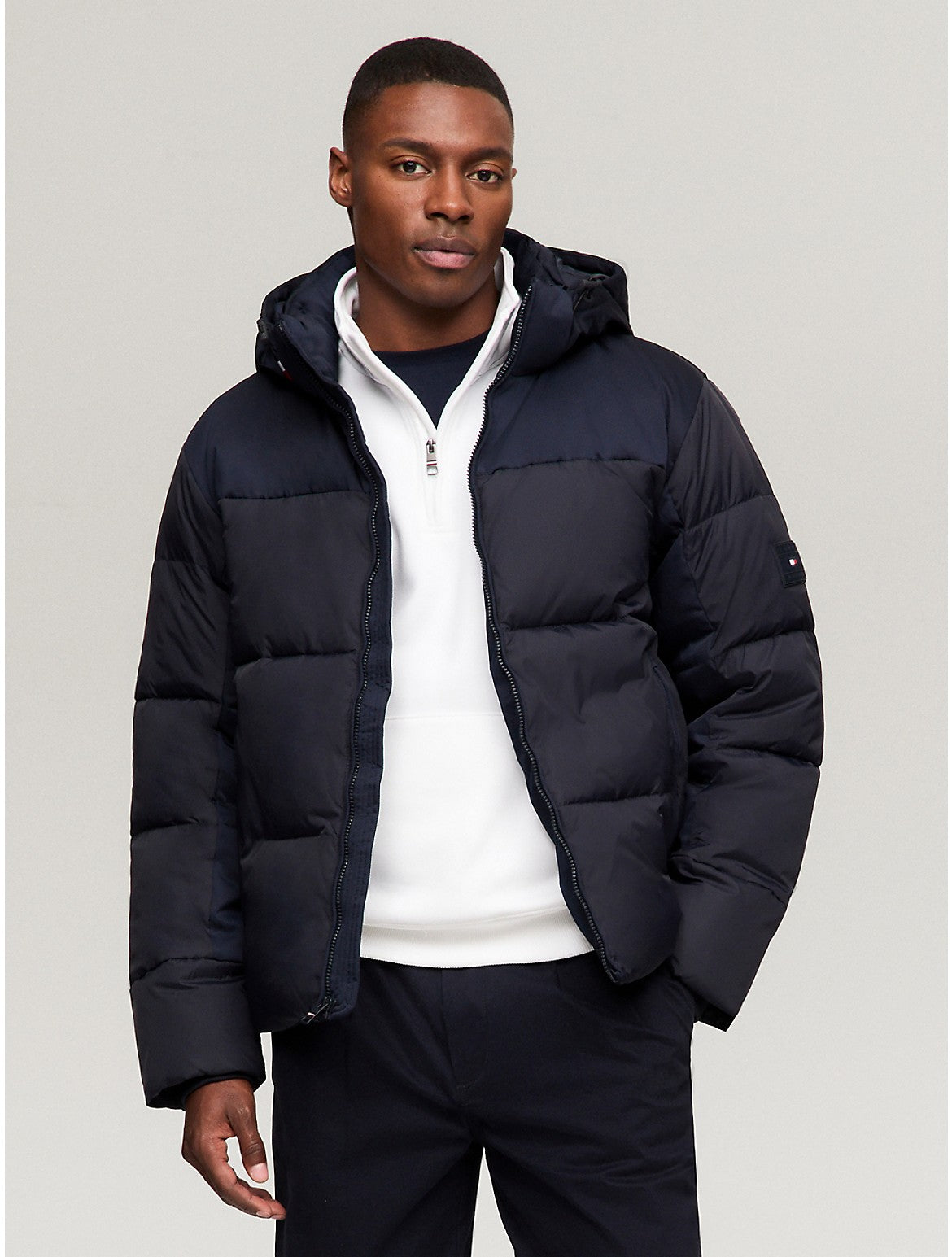 

Мужская куртка-пуховик Tommy Hilfiger New York THWarm с капюшоном, темно-синий