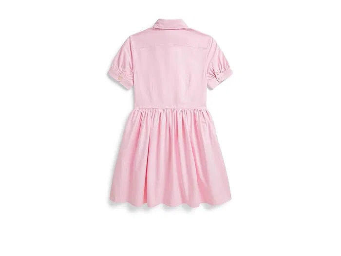Платье-рубашка хлопковое Оксфорд Cotton Oxford Shirtdress Polo Ralph Lauren Kids, Bath Pink — фото 2
