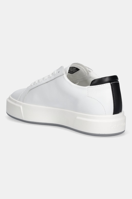 Кроссовки Basket Lace Up из кожи Calvin Klein, белый — фото 3
