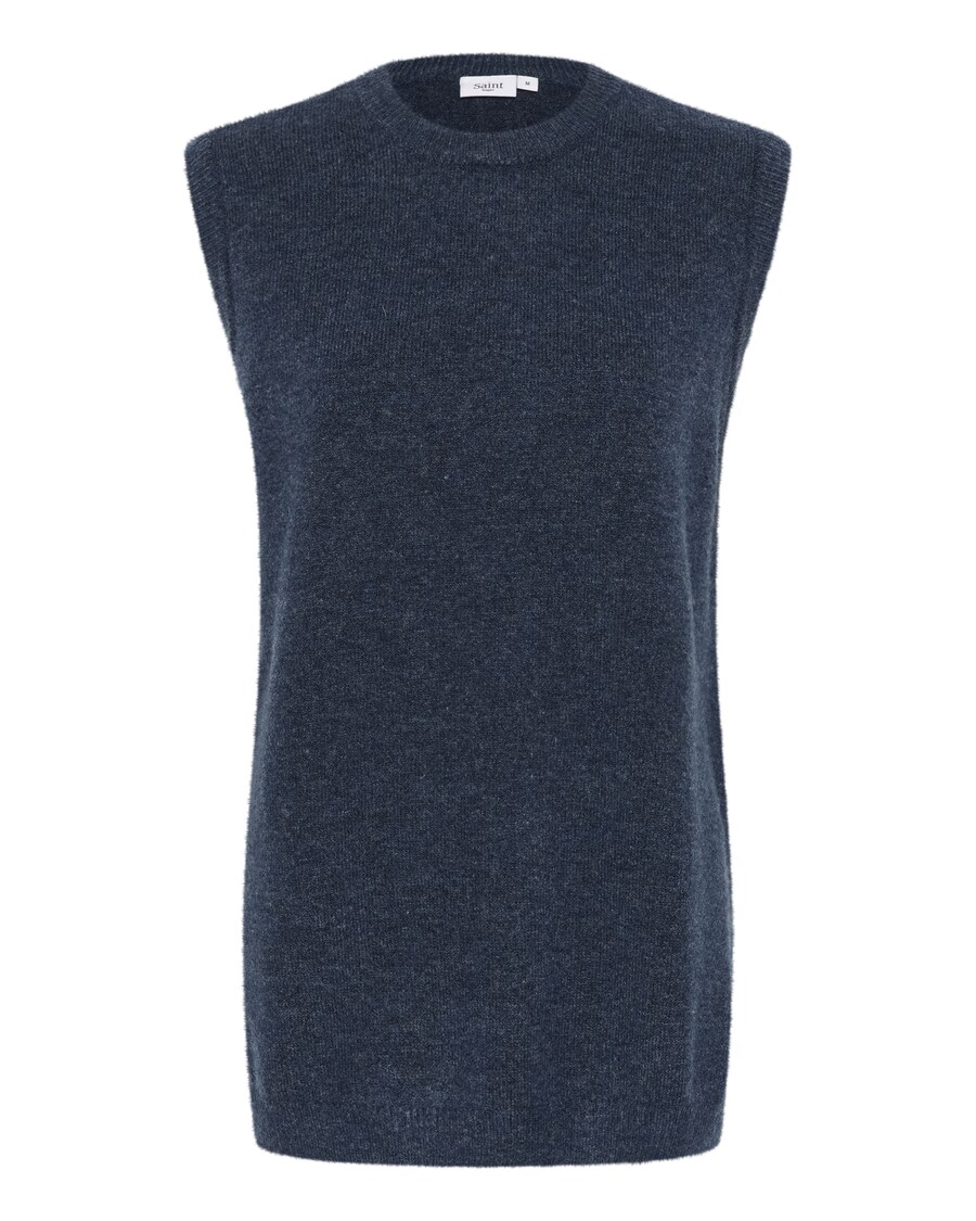 

Вязаный кардиган SAINT TROPEZ Knitted Vest Zanett, темно-синий