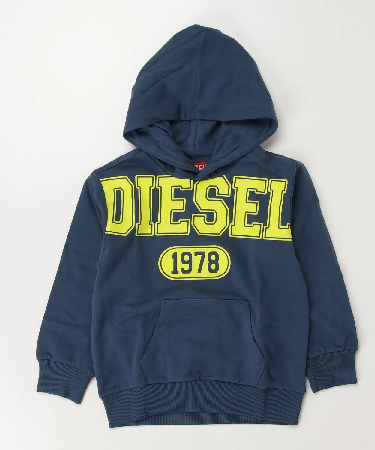 Детская худи-пуловер Diesel с логотипом, тёмно-синий