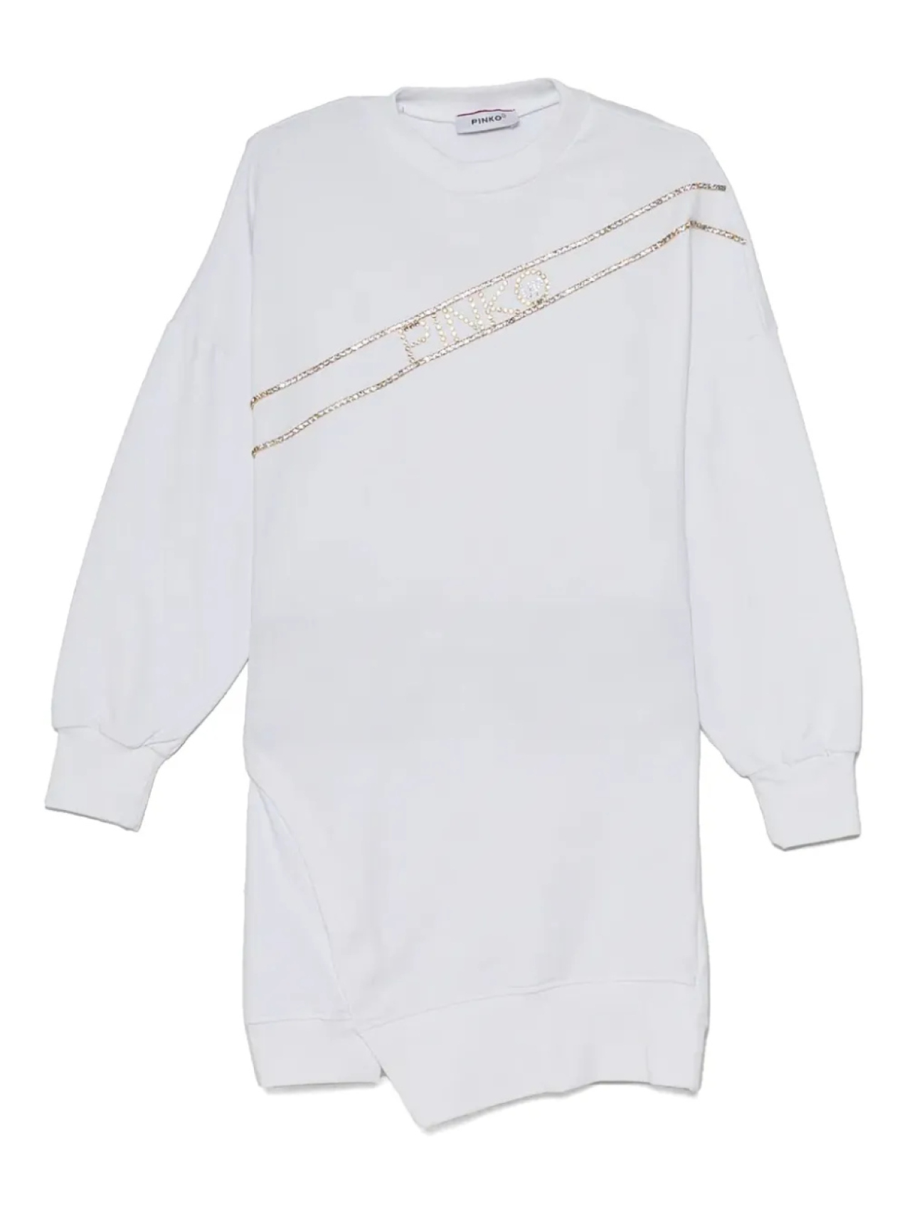

Pinko Kids платье с кристаллами, белый
