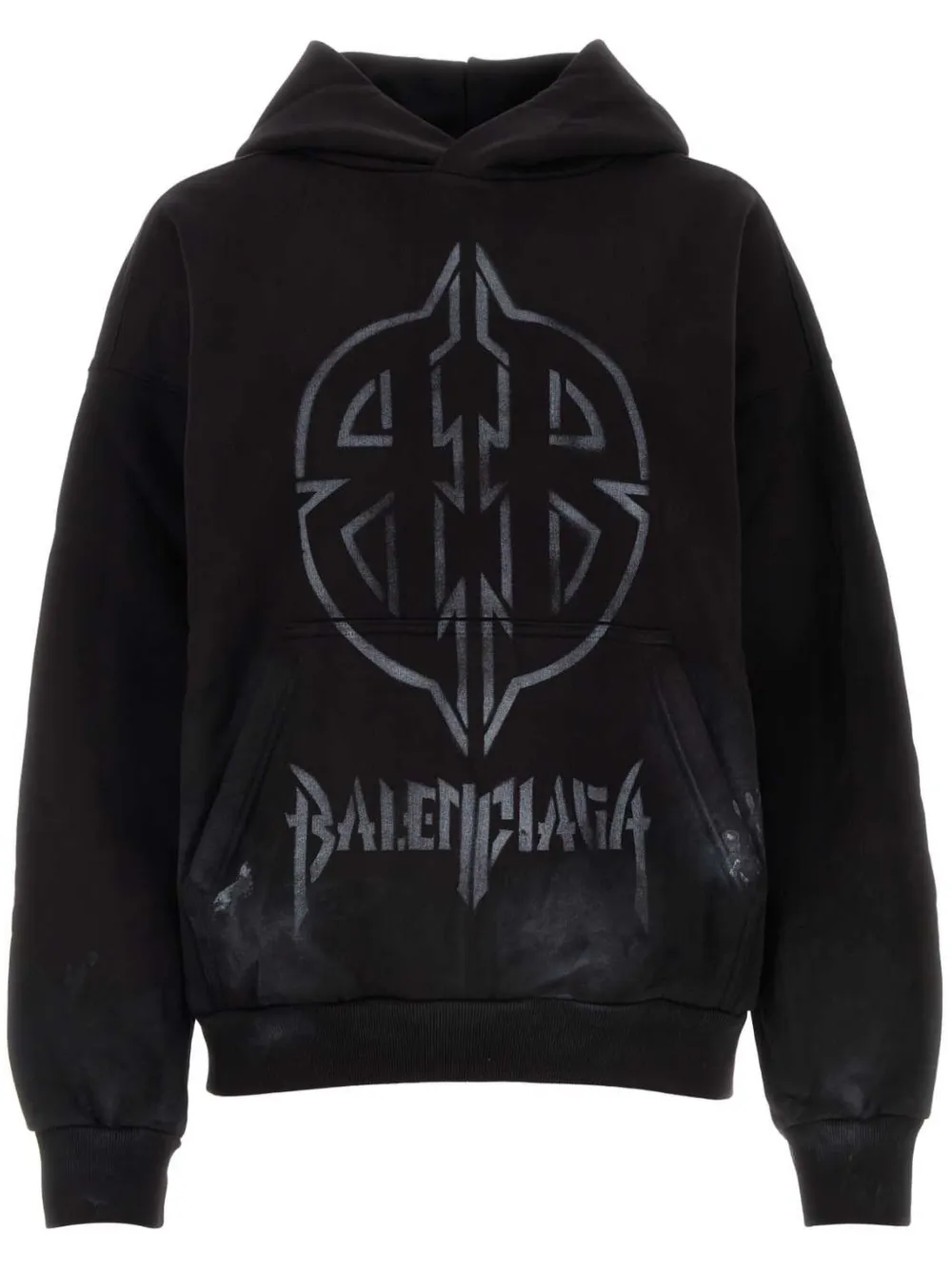

Худи с графичным принтом BALENCIAGA, черный