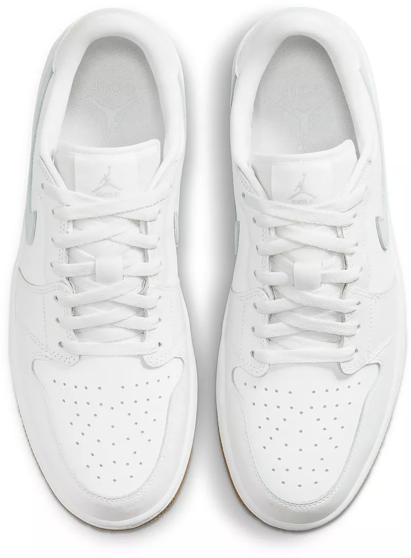 Мужские кроссовки для гольфа Air Jordan 1 Low G, цвет White/Platinum — фото 4
