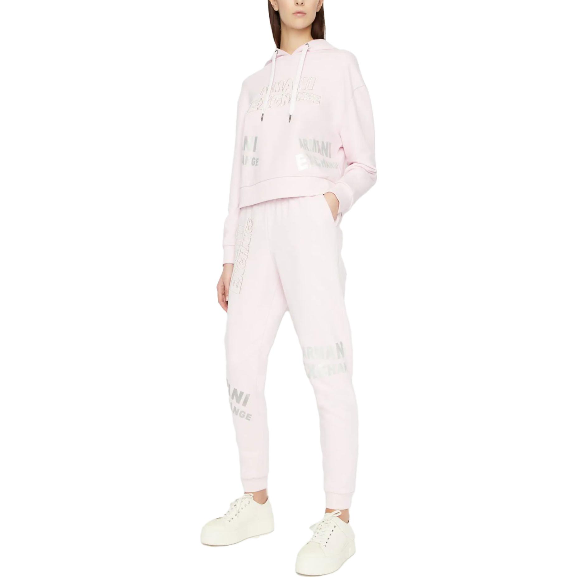 EMPORIO ARMANI Женские повседневные брюки розового цвета — фото 4