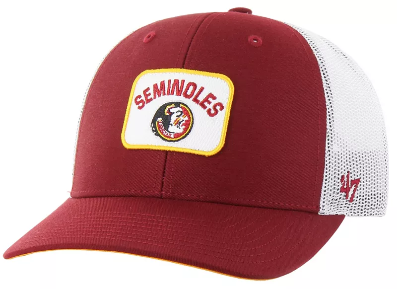 

Мужская красная винтажная регулируемая шляпа Novak Trucker '47 Florida State Seminoles