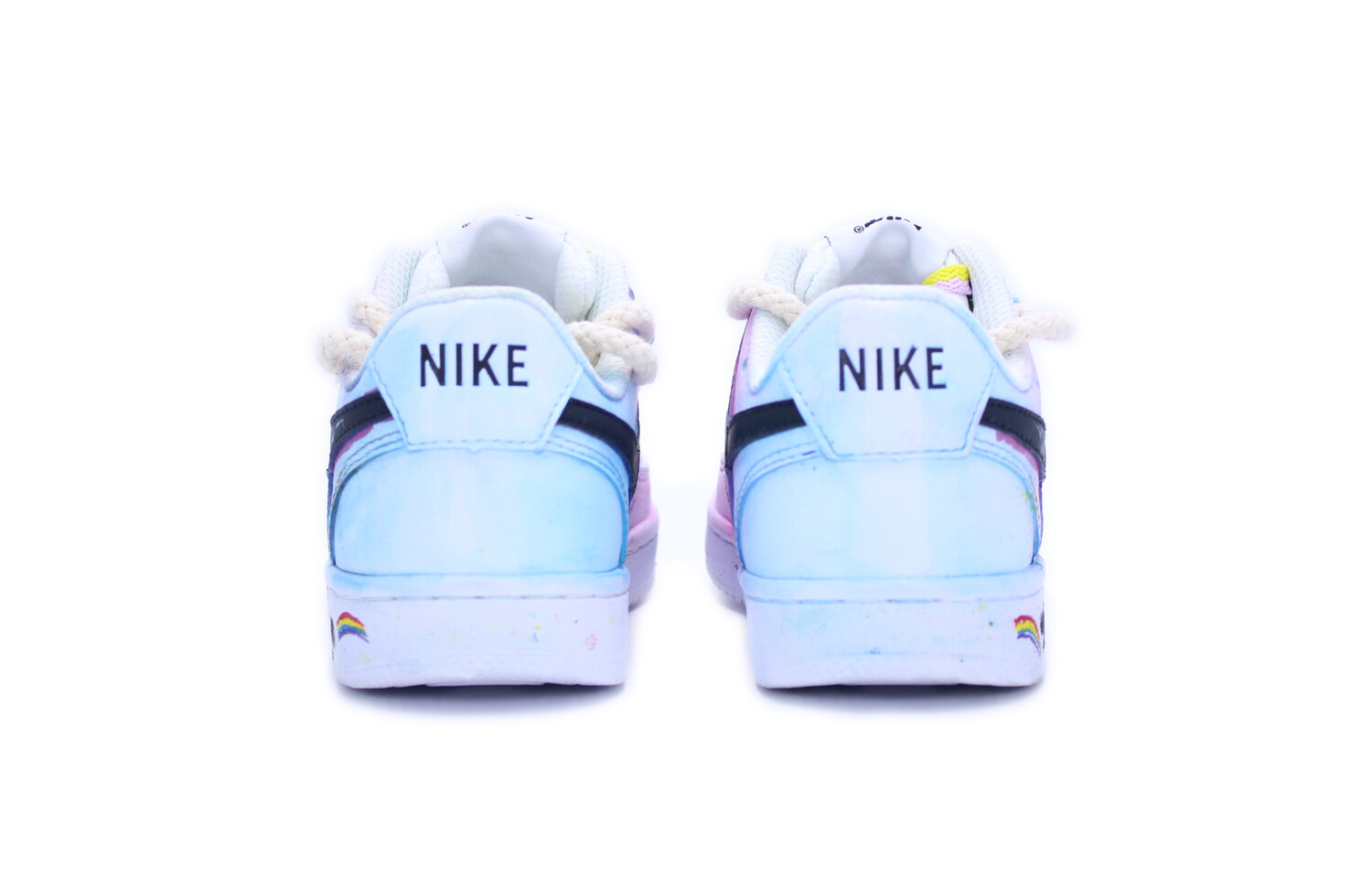 

Кроссовки Nike Court Vision 1 Skateboard Shoes Women's Low-Top Pink Blue/White