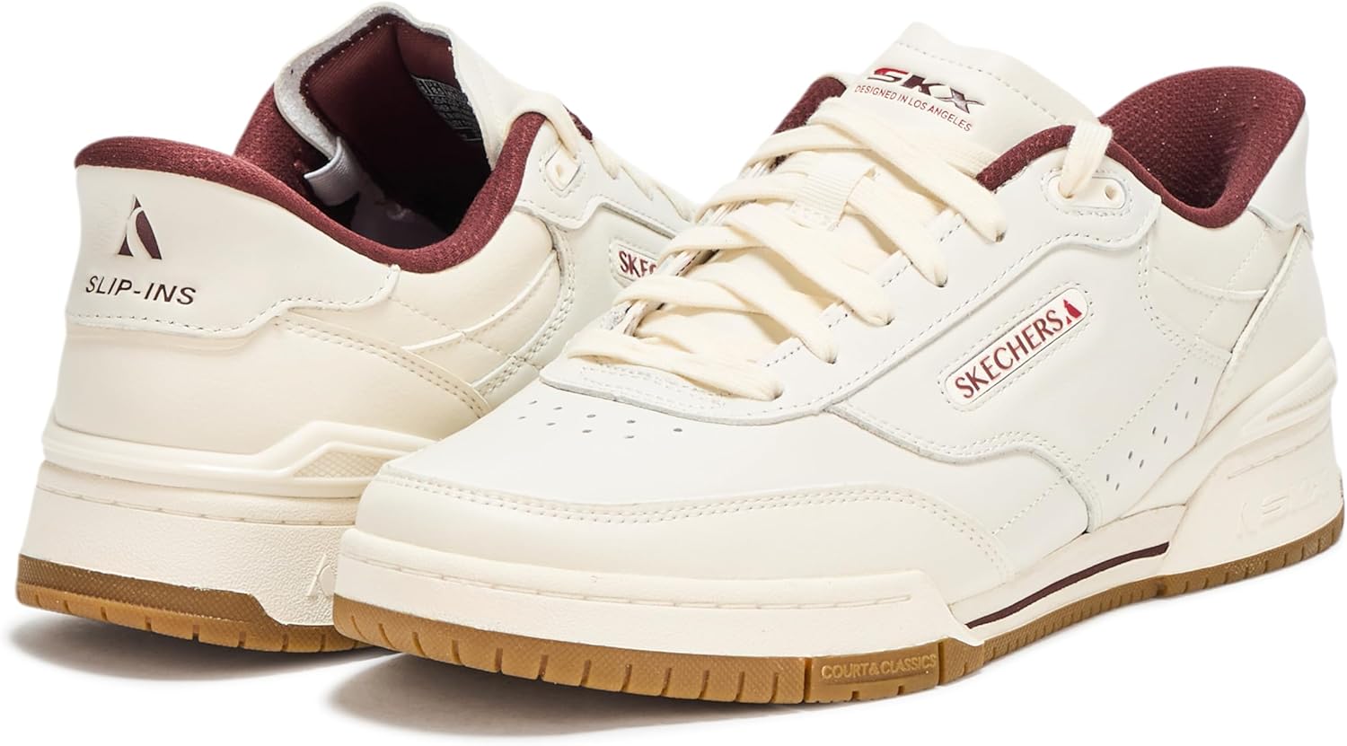 Мужские слипоны Skechers Recoil без рук, бордовый — фото 3