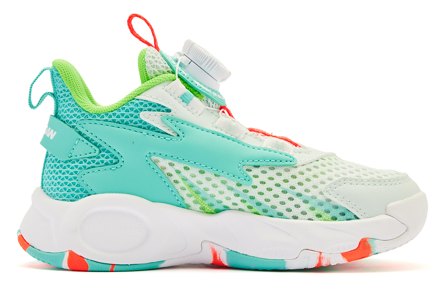 

Дышащие баскетбольные кроссовки QIAODAN с амортизацией и устойчивостью к истиранию, для детей 3-7 лет, бирюзовый