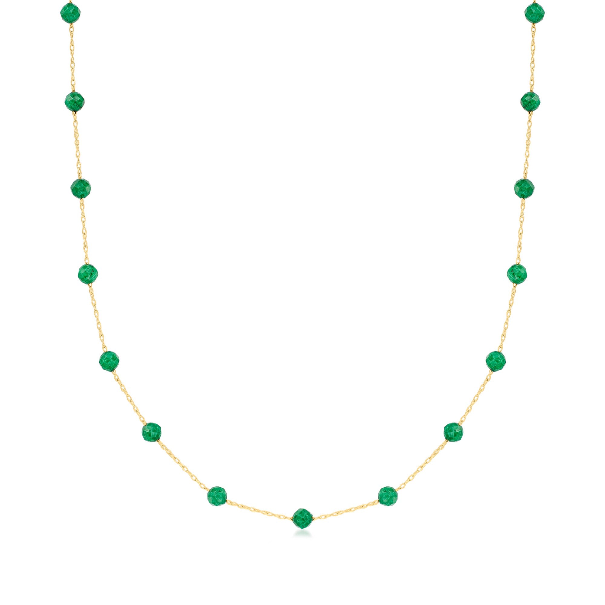 

Ожерелье RS Pure by Ross-Simons Emerald Station из 14-каратного желтого золота Rs Pure, 16 In