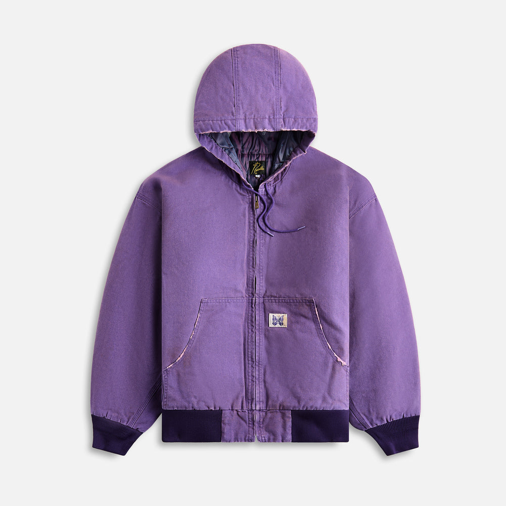 

Куртка Needles Zipped Work Hoodie 11oz Cotton Oxford, фиолетовый