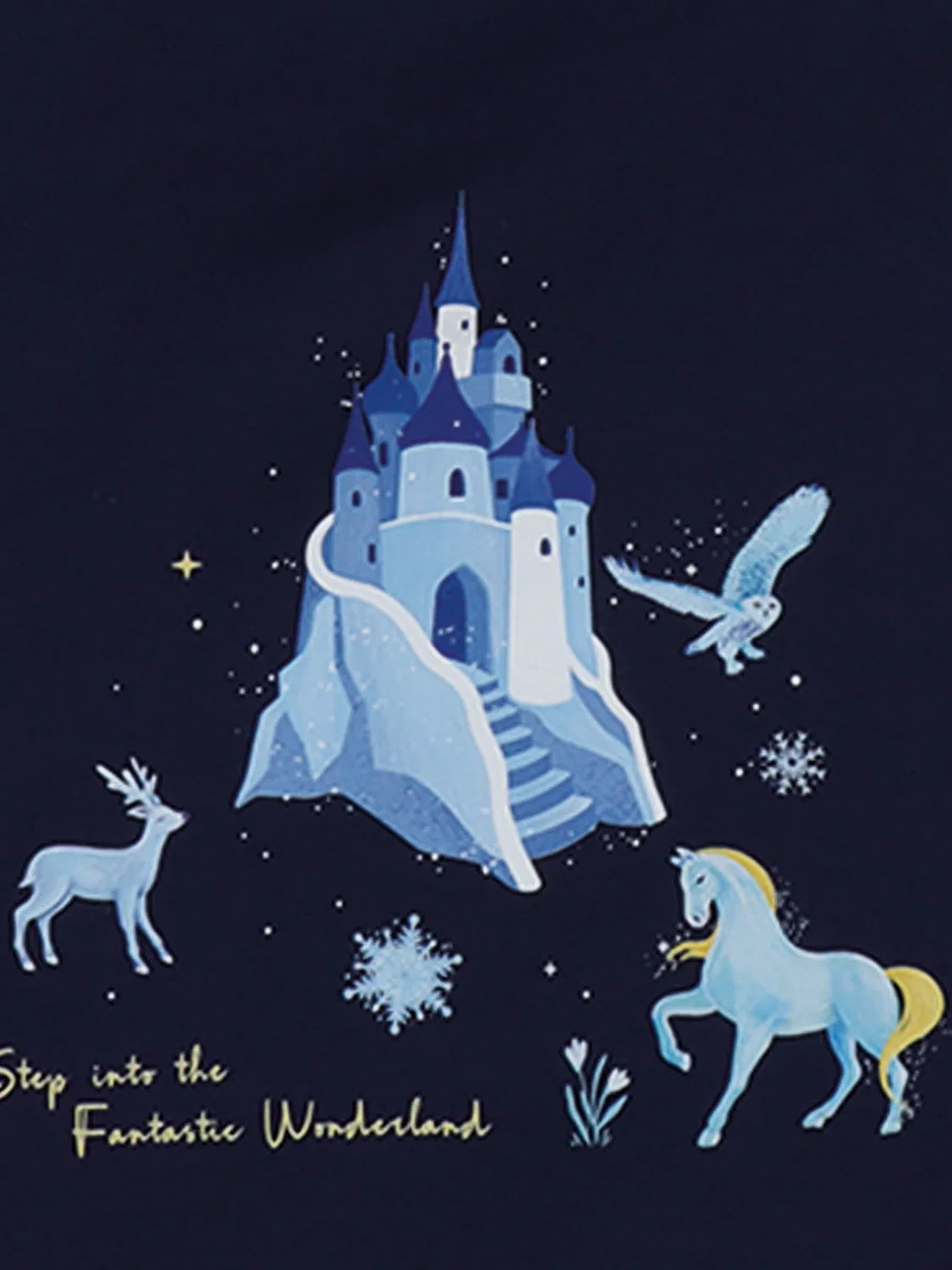Толстовка Walkiddy Fantastic Wonderland Hoodie темно-синего цвета — фото 2