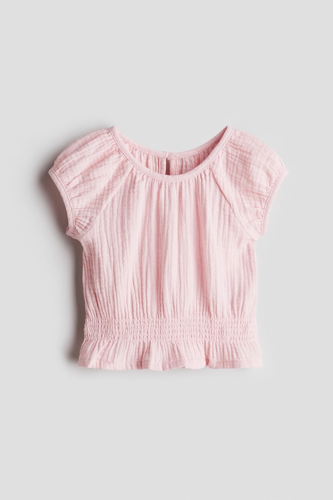 

Рубашка из хлопкового муслина H&M, розовый