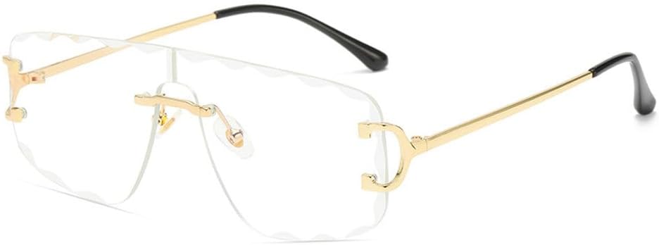 

Цельные солнцезащитные очки для мужчин, металлическая большая оправа, подарочная коробка; женские солнцезащитные очки без оправы для вождения, рыбалки, с защитой от УФ-излучения UV400 WNCKSQ, C05 Transparent