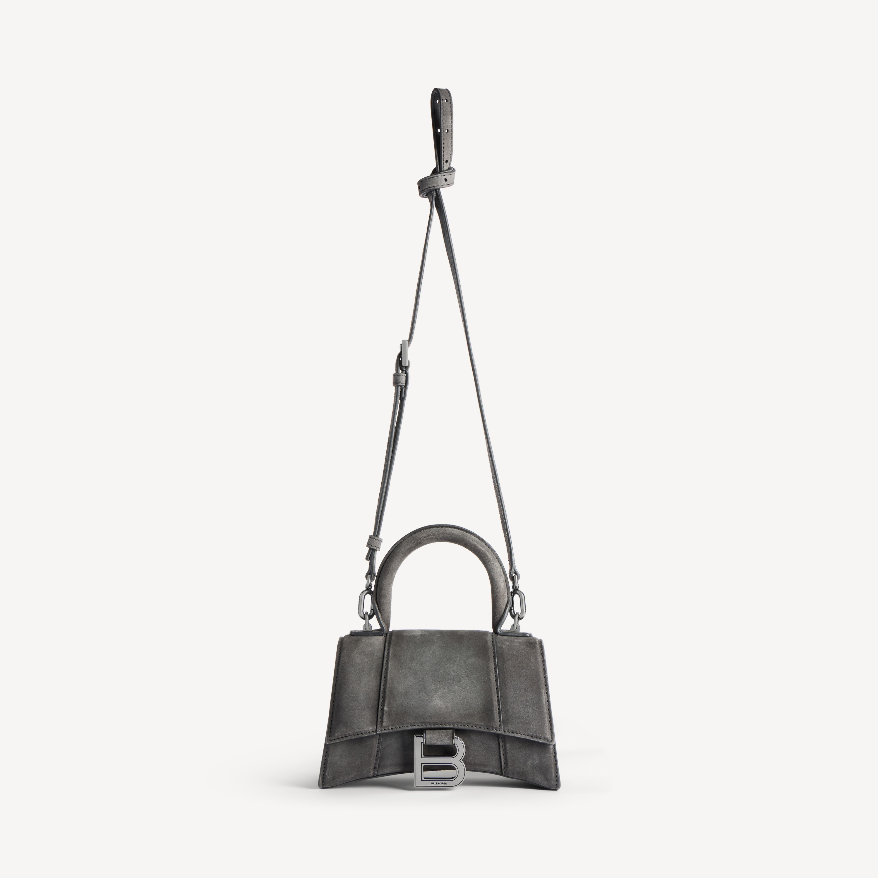 Женская сумка hourglass xs в цвете «грозовой серый» BALENCIAGA, грозовой серый — фото 4