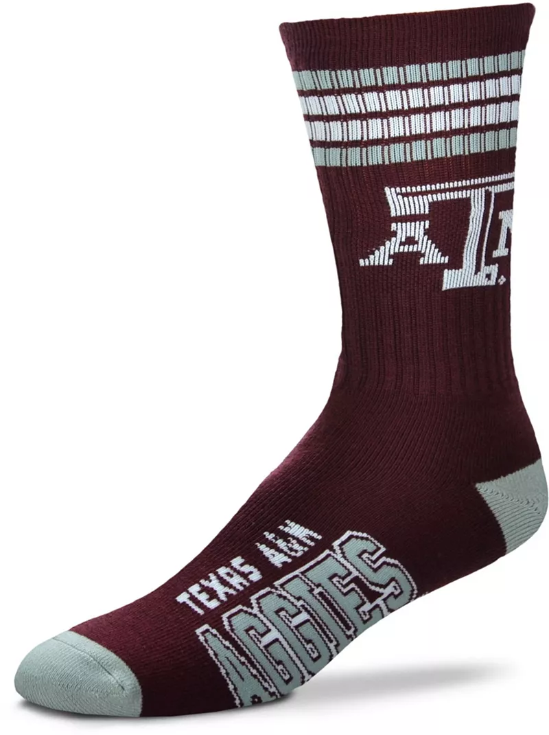 

Носки Deuce Crew с 4 полосками для босых ног Texas A&M Aggies For Bare Feet