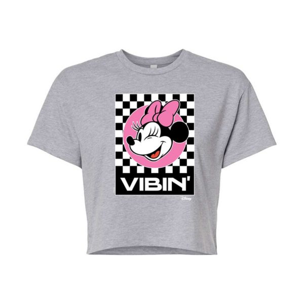 

Кроп-топ с принтом для подростков Vibin' Minnie Disney, серый