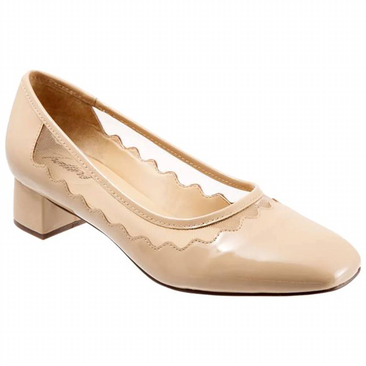 Женские мюли Lark на каблуке в цвете нюд Trotters, Nude Patent