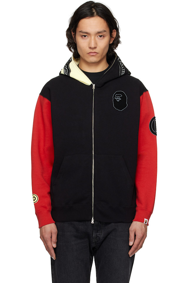 

Китайская акула худи на молнии Bape, черный