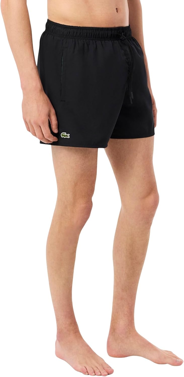 Мужские быстросохнущие шорты для плавания Lacoste 5,5 дюйма, Black/Green — фото 2