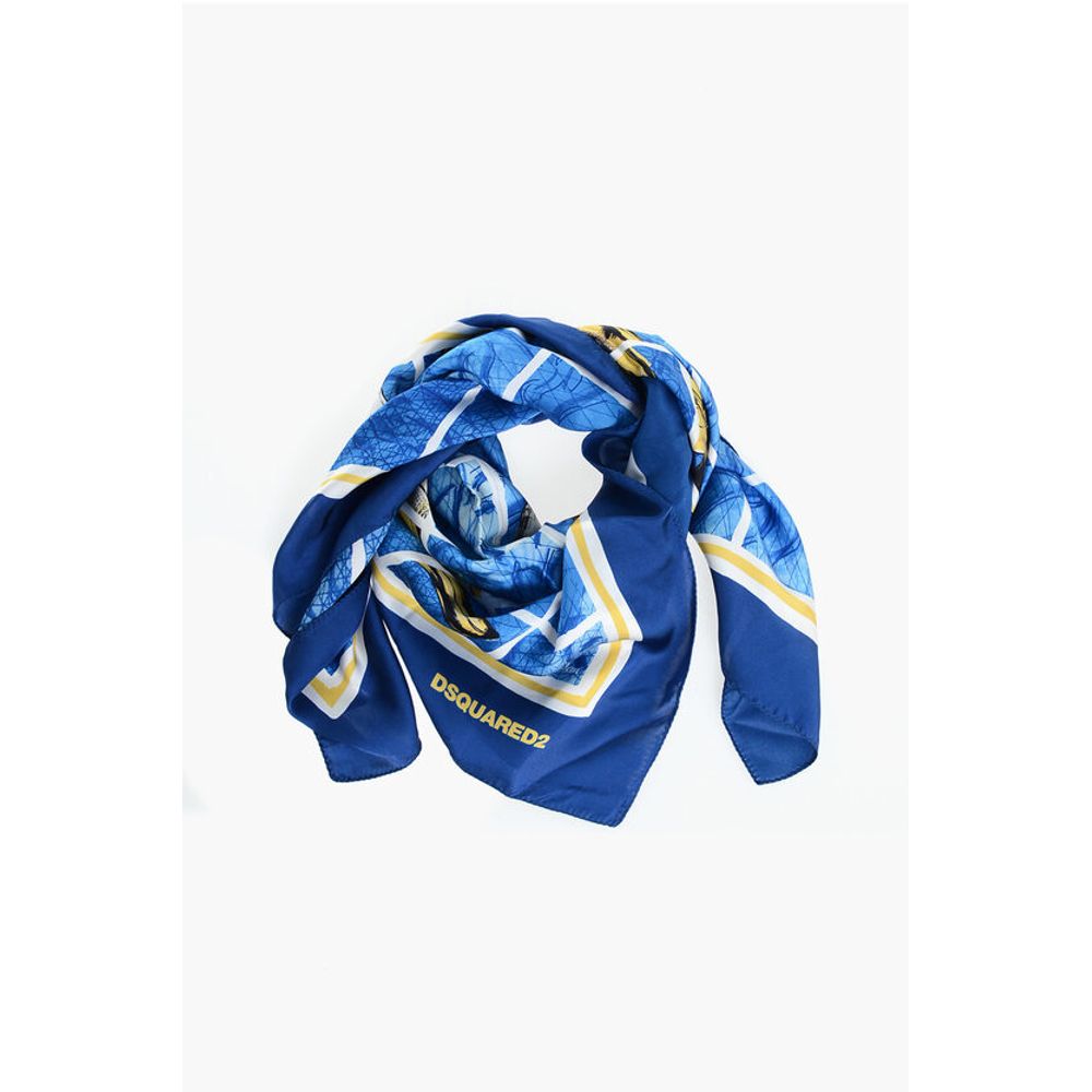 

Шелковый платок с принтом банана Dsquared2, Blue
