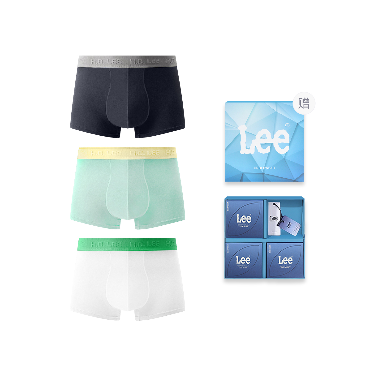 

Подарочные боксы Galaxy Underwear для мужчин, набор из 3 штук Lee, темно-серый