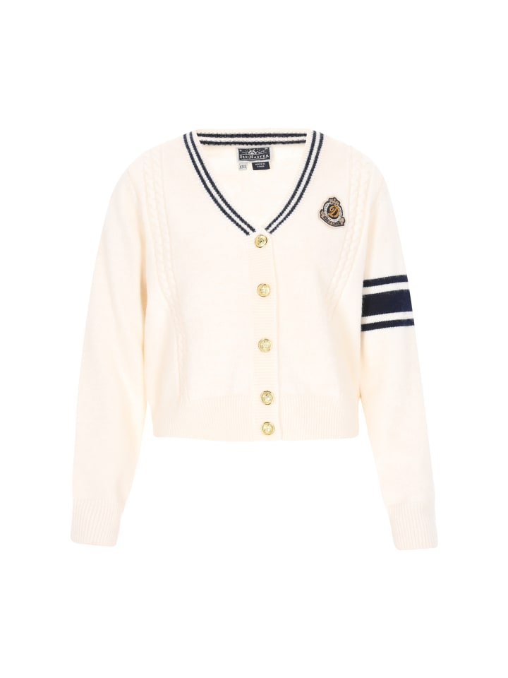 

Женский кардиган темно-синего цвета с оттенком белого DreiMaster Maritim