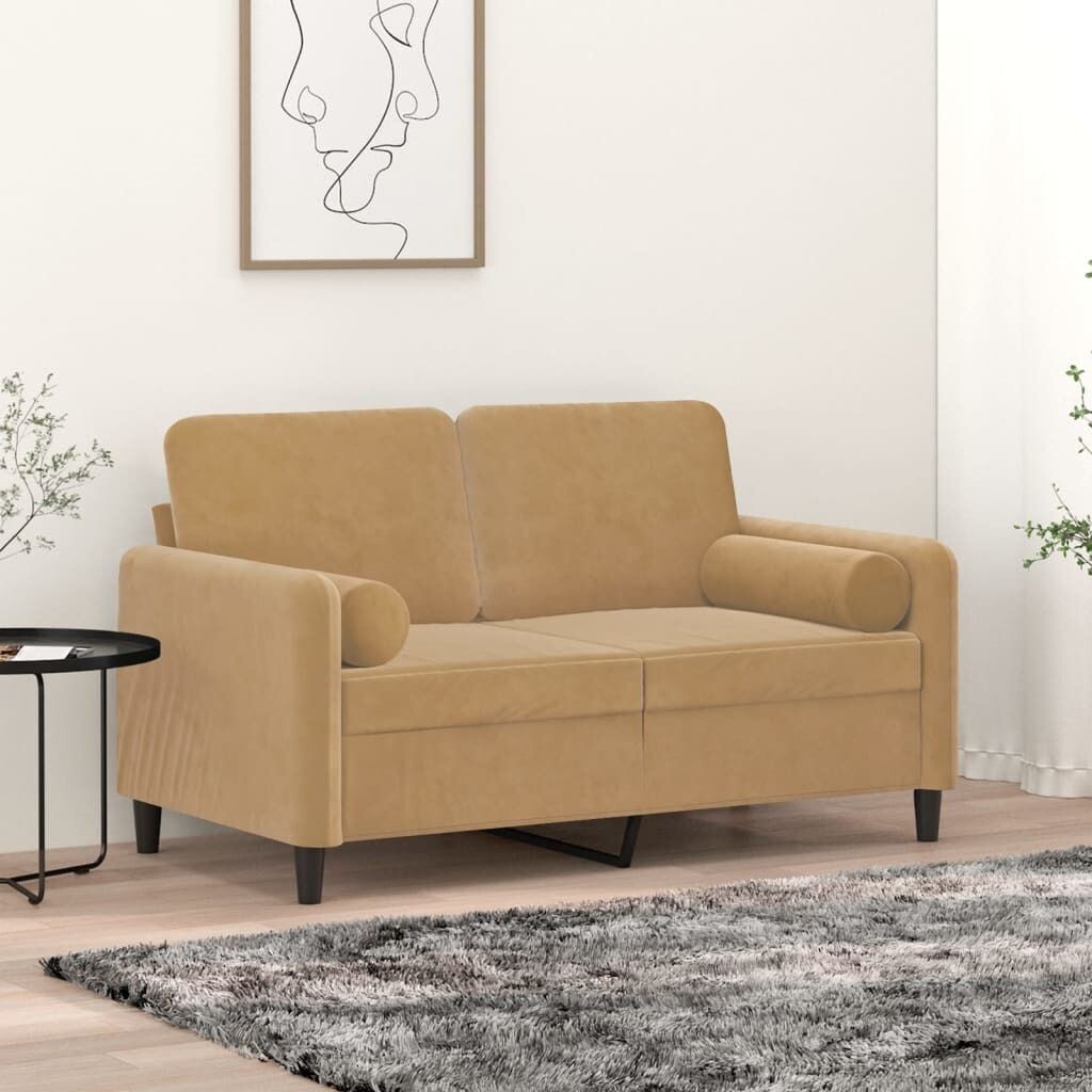 

Подушки декоративные 2 шт коричневые Ø15х50 см бархатные DKD HOME DECOR