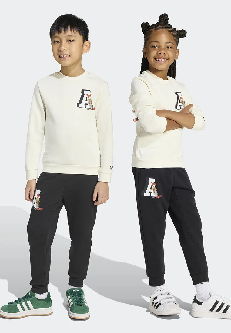 Детский костюм Disney Crew, набор из топа и низа Adidas, белый — фото 4