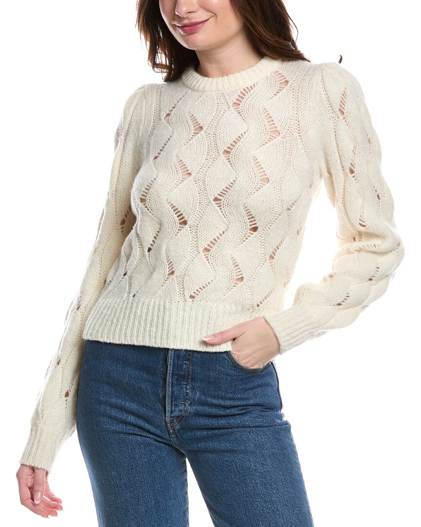

Свитер Rebecca Taylor Alpaca Chainette из шерсти и смеси альпаки, белый