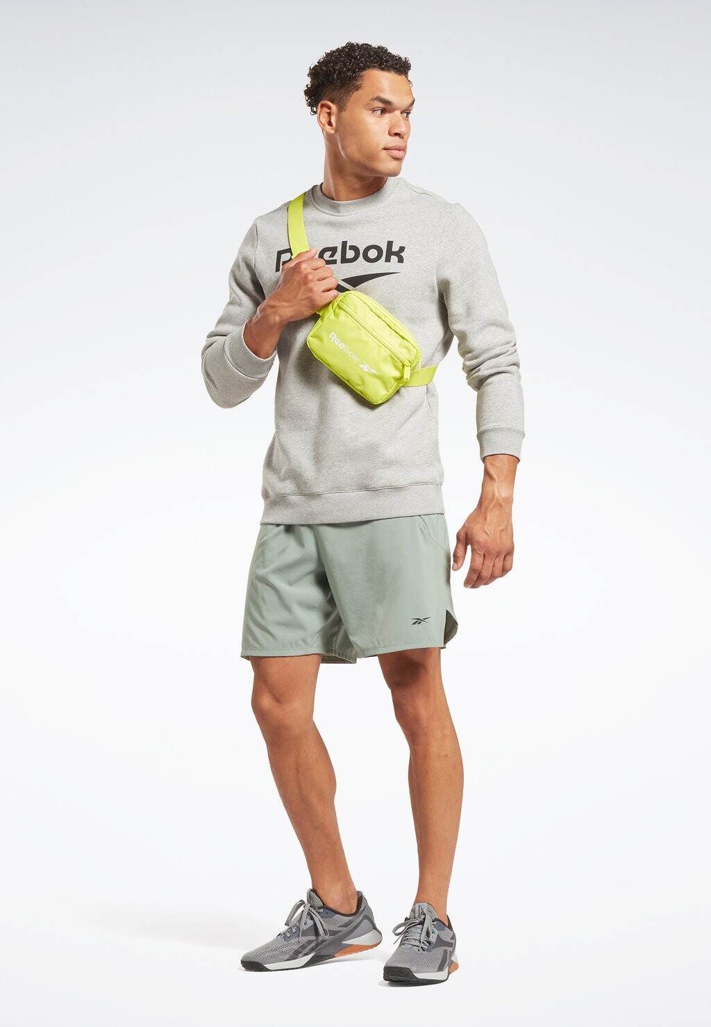 

Толстовка IDENTITY BIG LOGO CREW Reebok, серый
