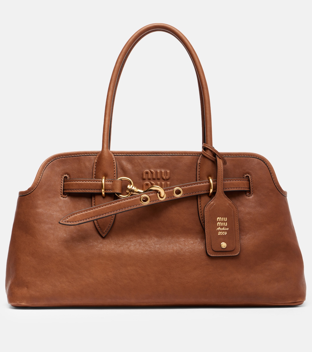 

Большая кожаная сумка Aventure Miu Miu, Rovere
