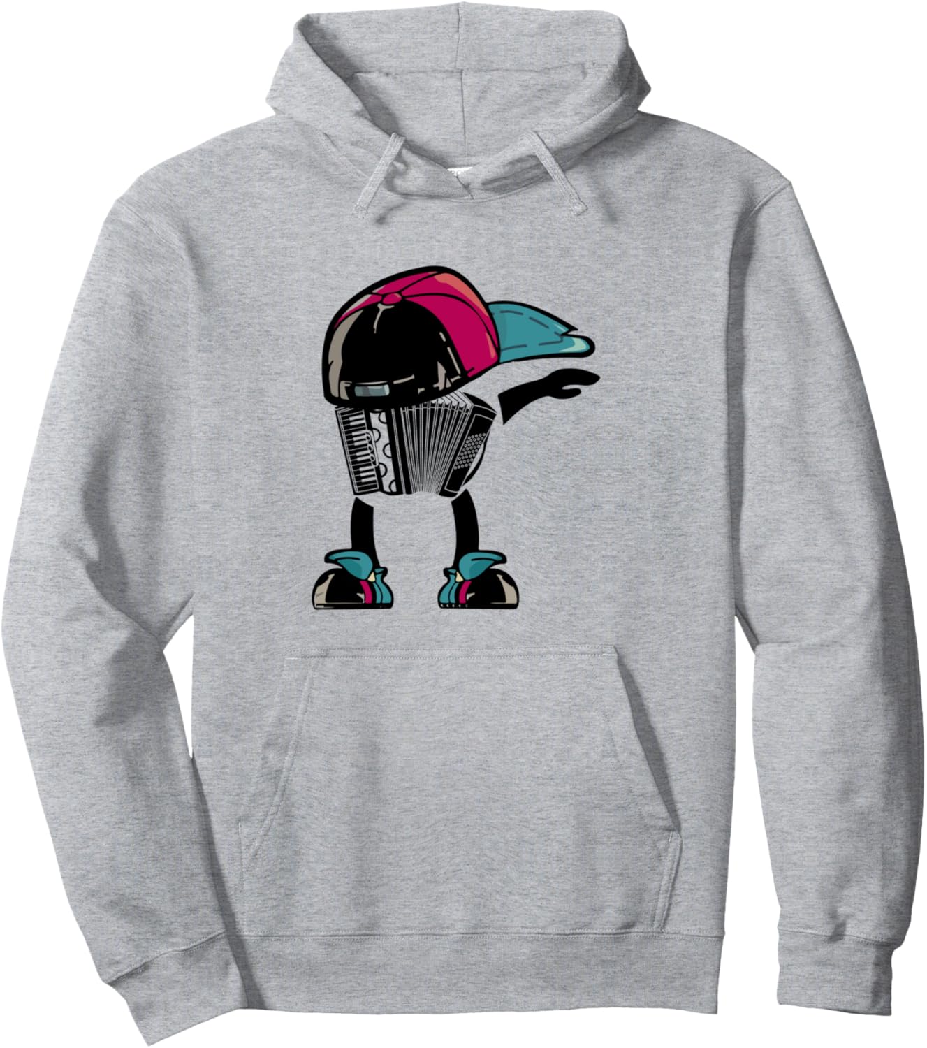 

Крутая толстовка с изображением аккордеона и музыканта, занимающегося дубляжом Air Accordion Player Cool Accordionist, серый