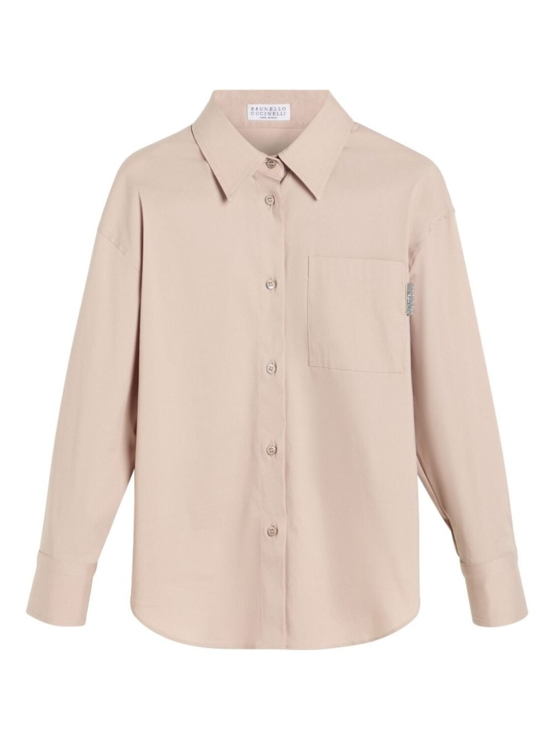 

Brunello Cucinelli Kids поплиновая рубашка, розовый