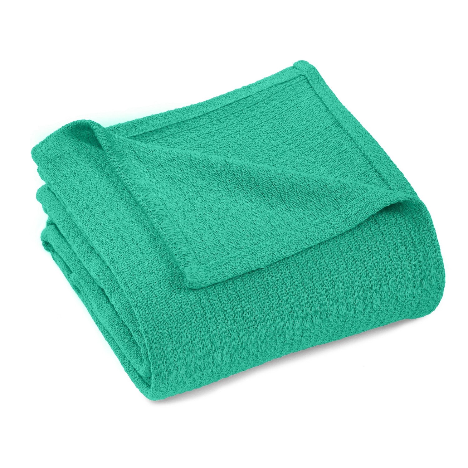 

Хлопковое одеяло сотовой вязки вафельного переплетения от Superior, цвет Gumdrop Green