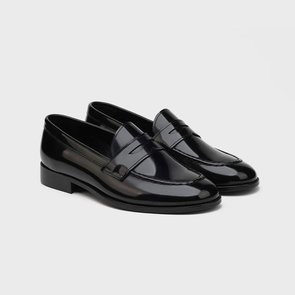 Мужские базовые пенни-лоферы Steadyline Must Have 4070 чёрные от Firenze.A