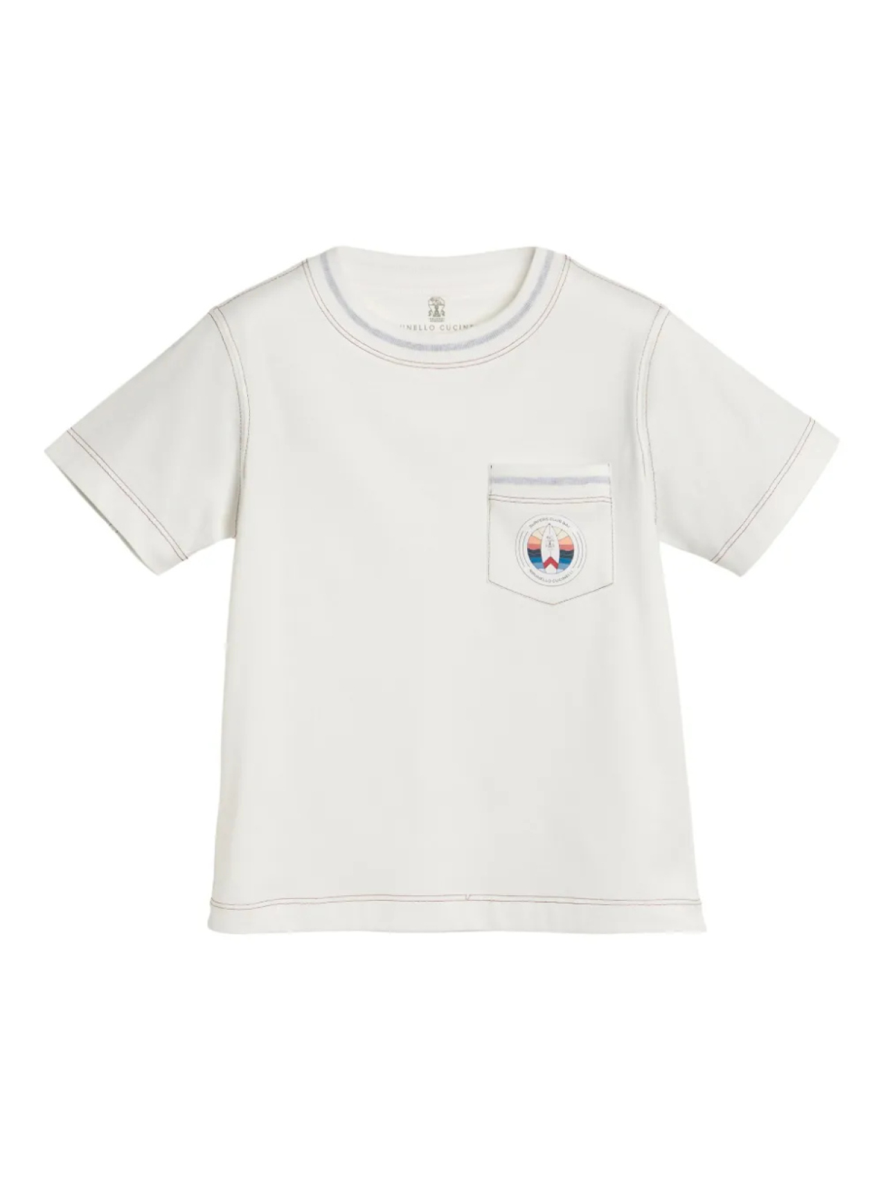 

Brunello Cucinelli Kids футболка с графичным принтом, белый