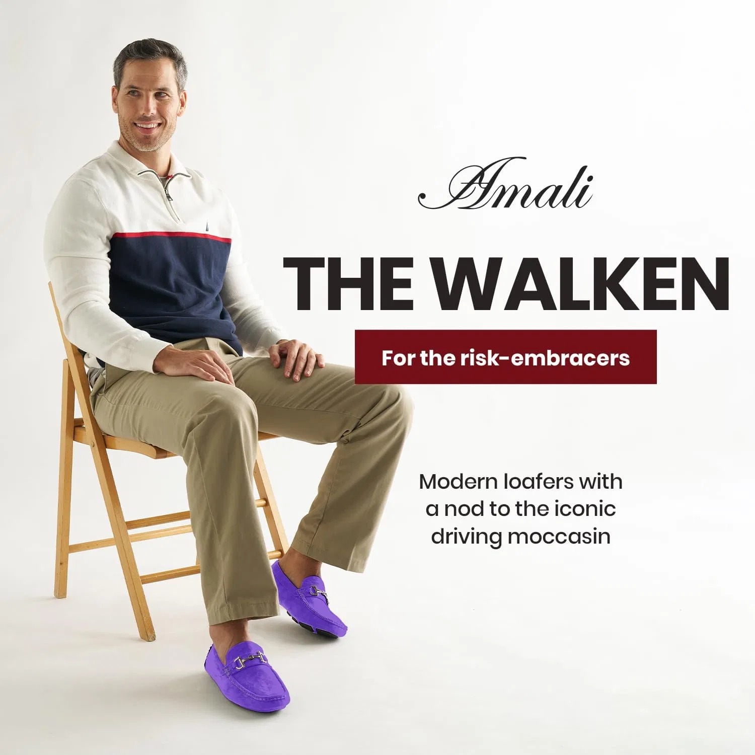 Мокасины мужские Amali Walken Lavender — фото 3