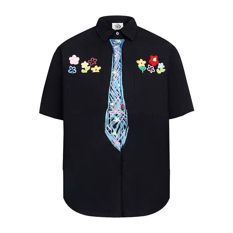 

Рубашка Unisex Lapel Moderate ZIAREL, черный