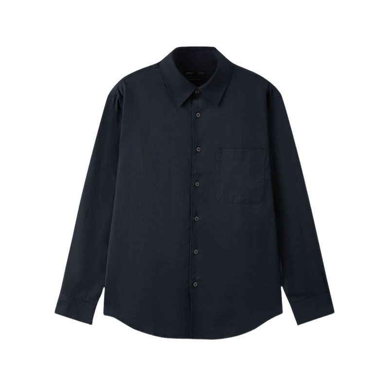 

Рубашка мужская с лацканом Moderate SPAO, marine синий