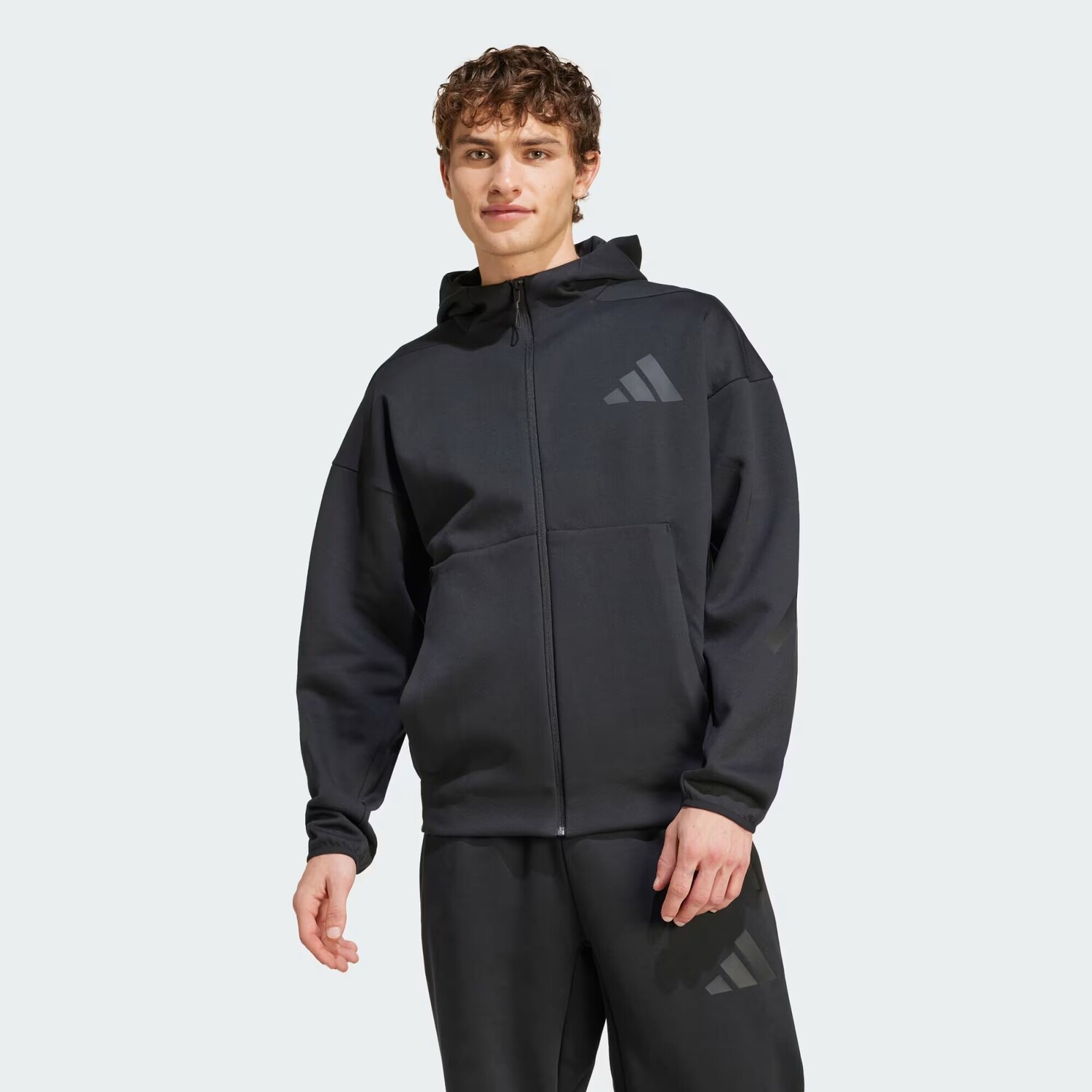 

Z.N.E. Спортивная куртка с капюшоном и молнией во всю длину Adidas, цвет Black